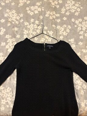 American Eagle Outfitters Black Textured Knit Sweater